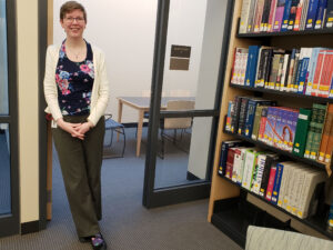 Library director Heather Backman
