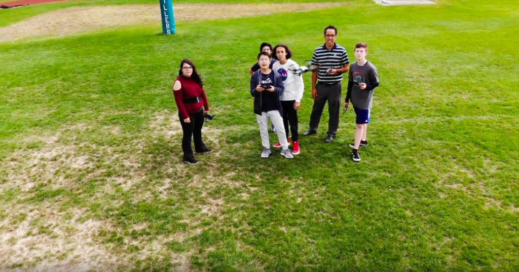 Hopkinton High School students fly drones