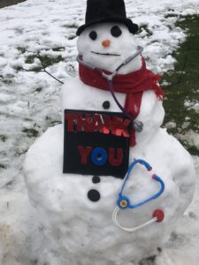 Kelly snowman with stethoscope