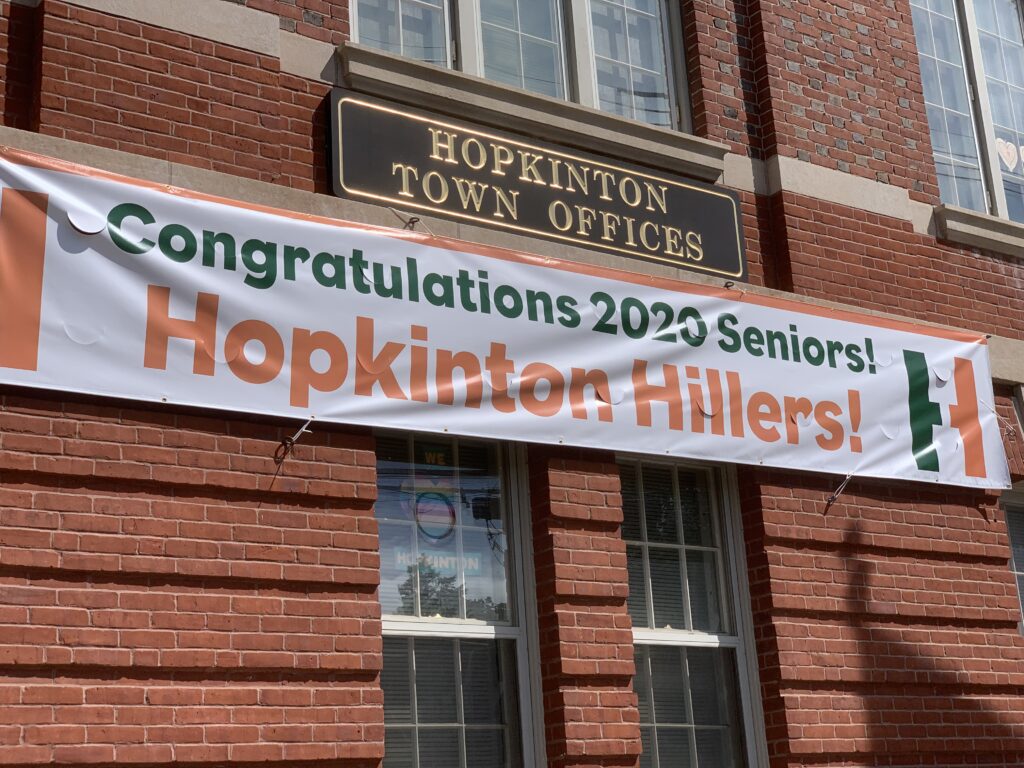 Town Hall grad sign 5-30-20