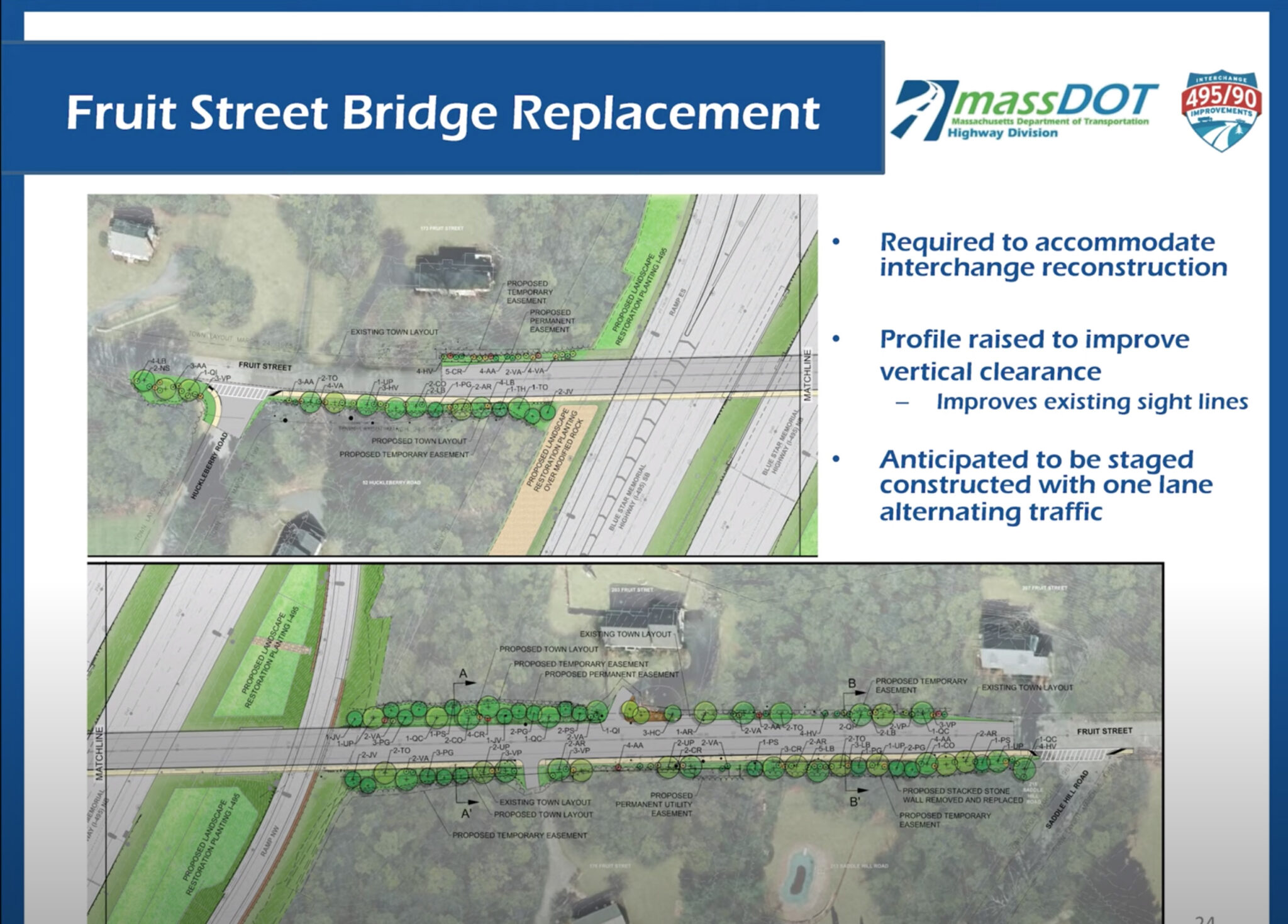 MassDOT Interchange Improvement Project includes replacement of Fruit Street bridge