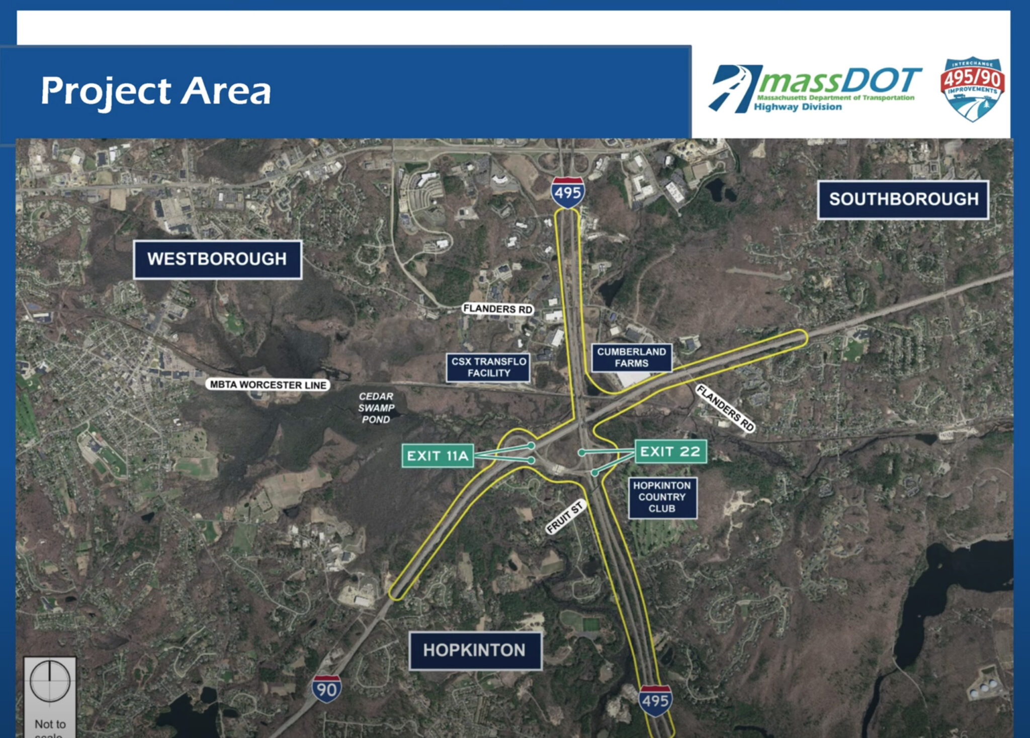 Ramp closures in place Wednesday night as part of I-495/I-90 Interchange Improvement Project