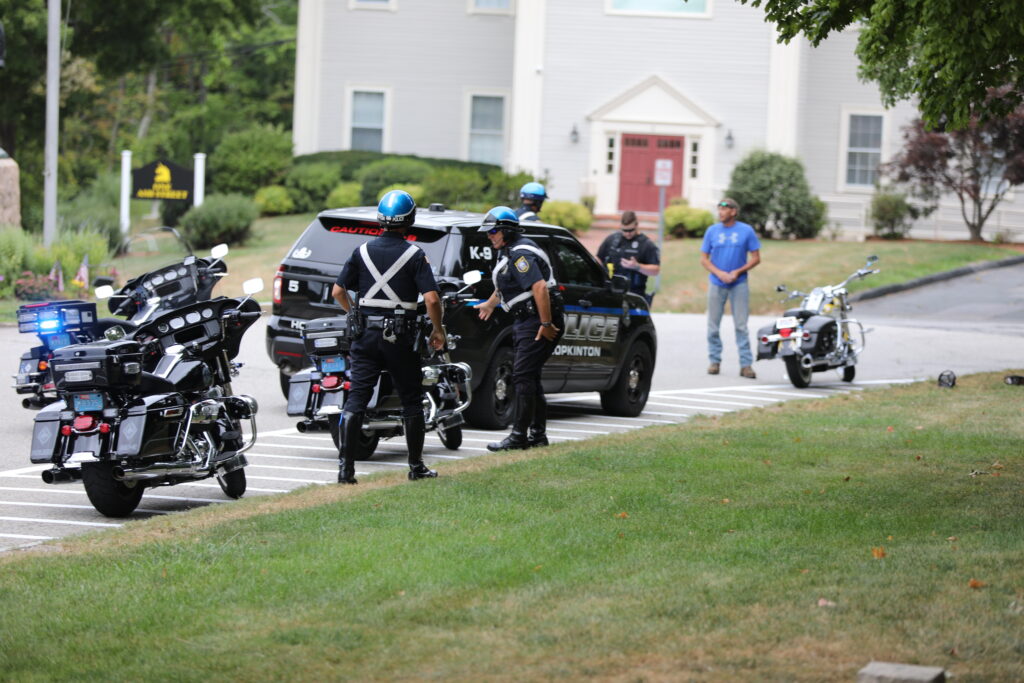 Police at Town Common 8-15-20