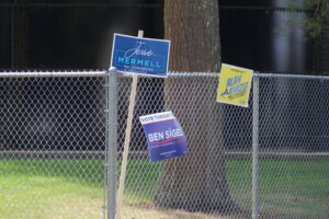 Primary election signs