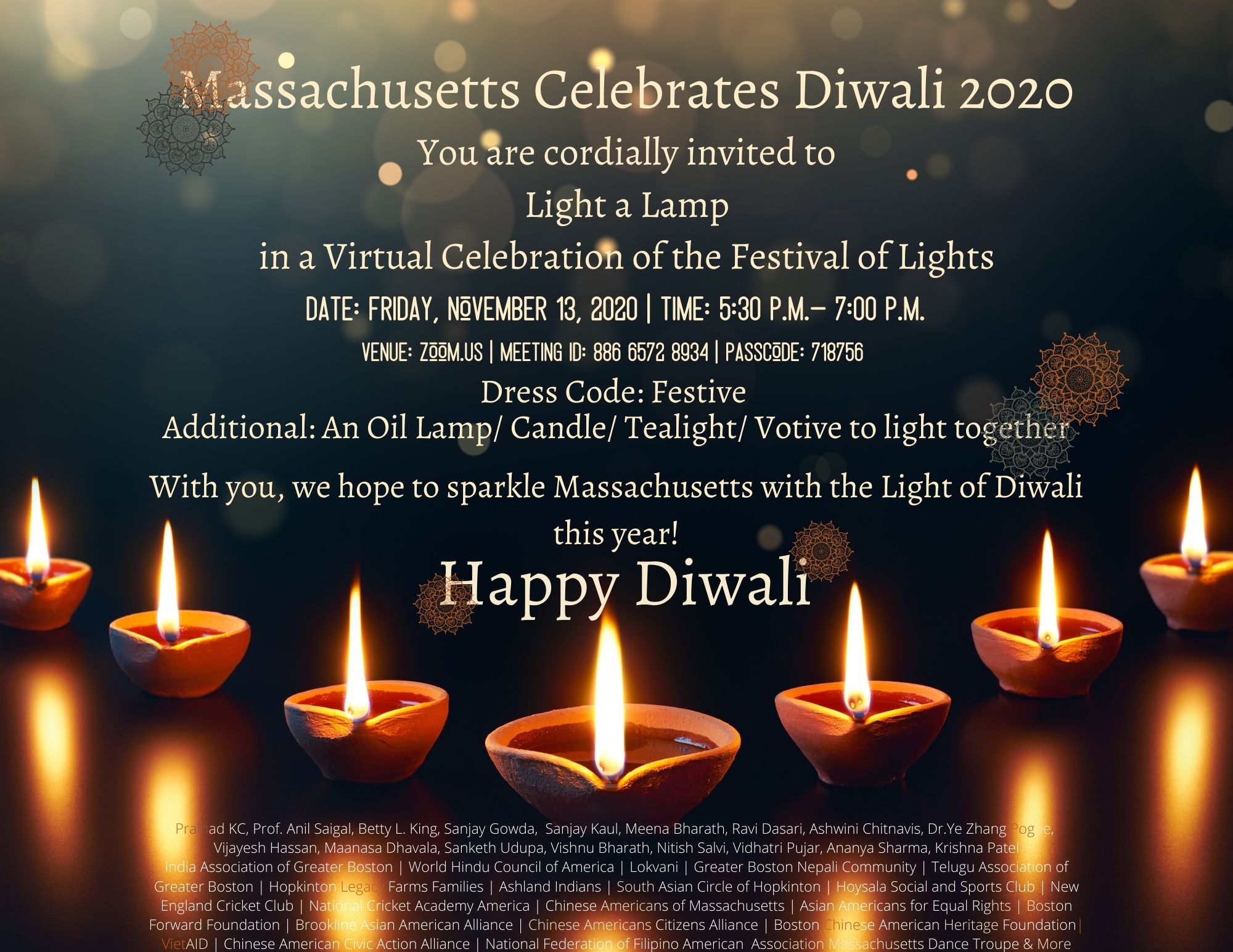 Diwali virtual celebration Nov. 13