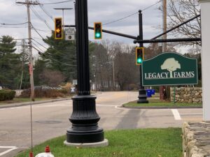 Traffic lights at Legacy Farms