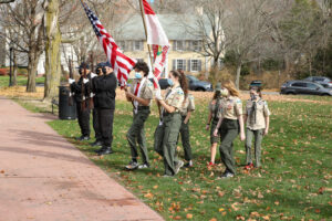 Scouts with flag