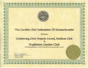 Garden Club award