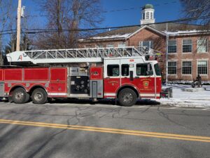 Fire truck at Center School