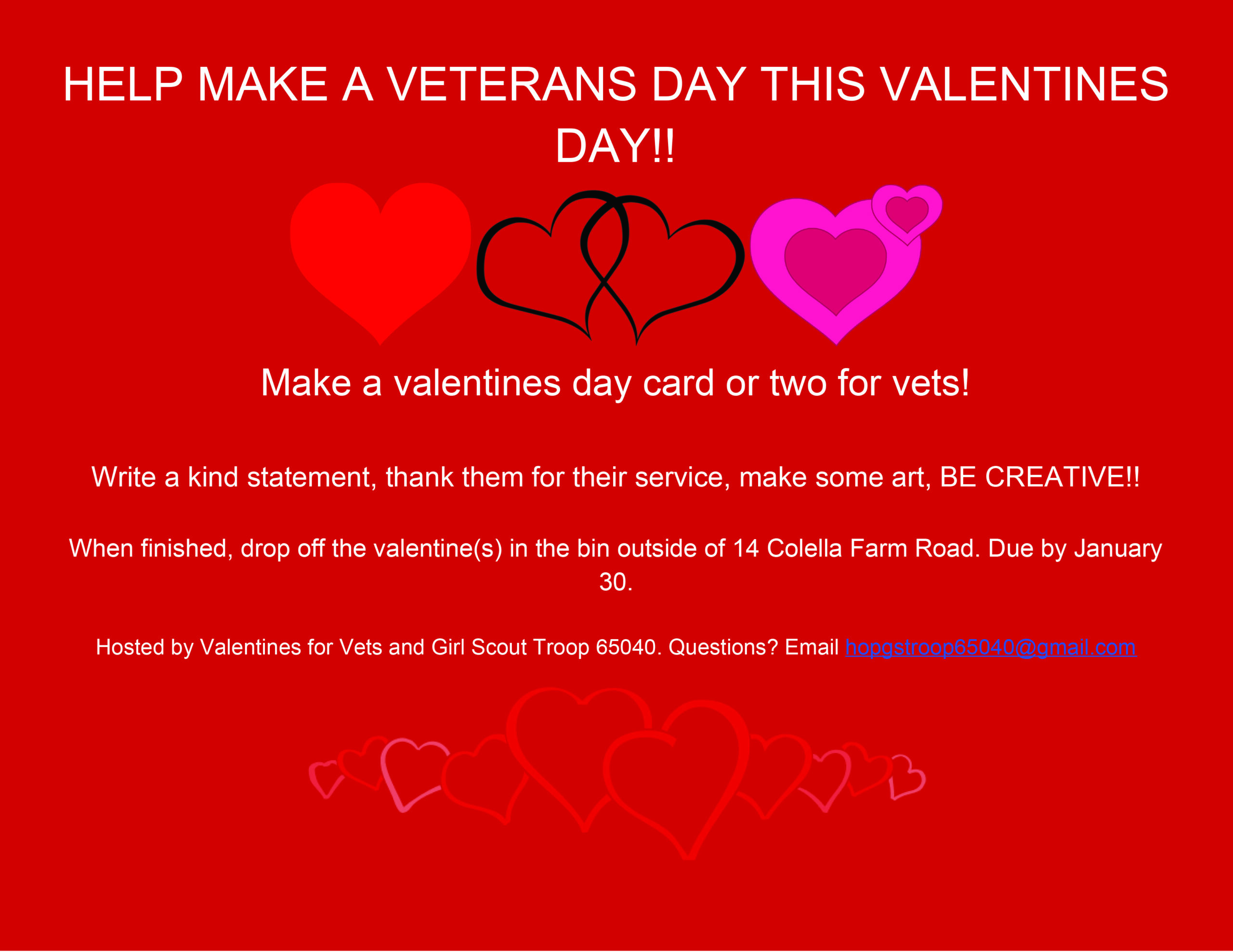 Girl Scouts seek help making Valentine’s Day cards for veterans