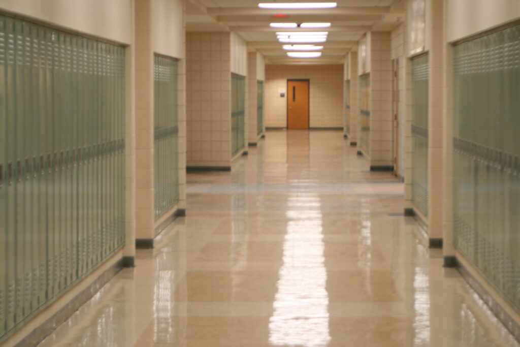 Hopkinton High School hallway