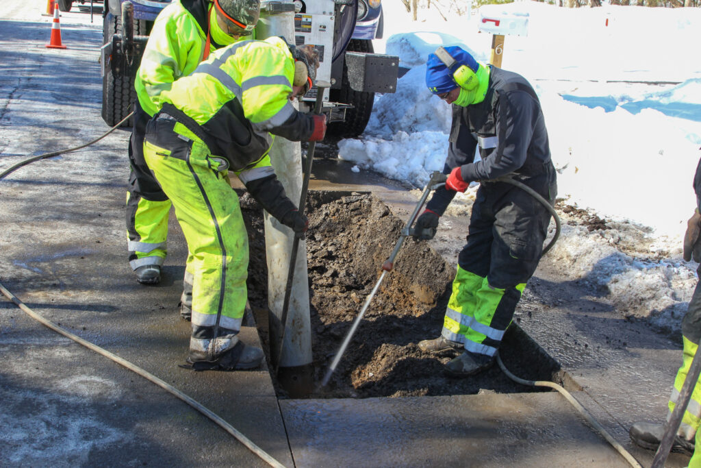 Water main repair Teresa Road