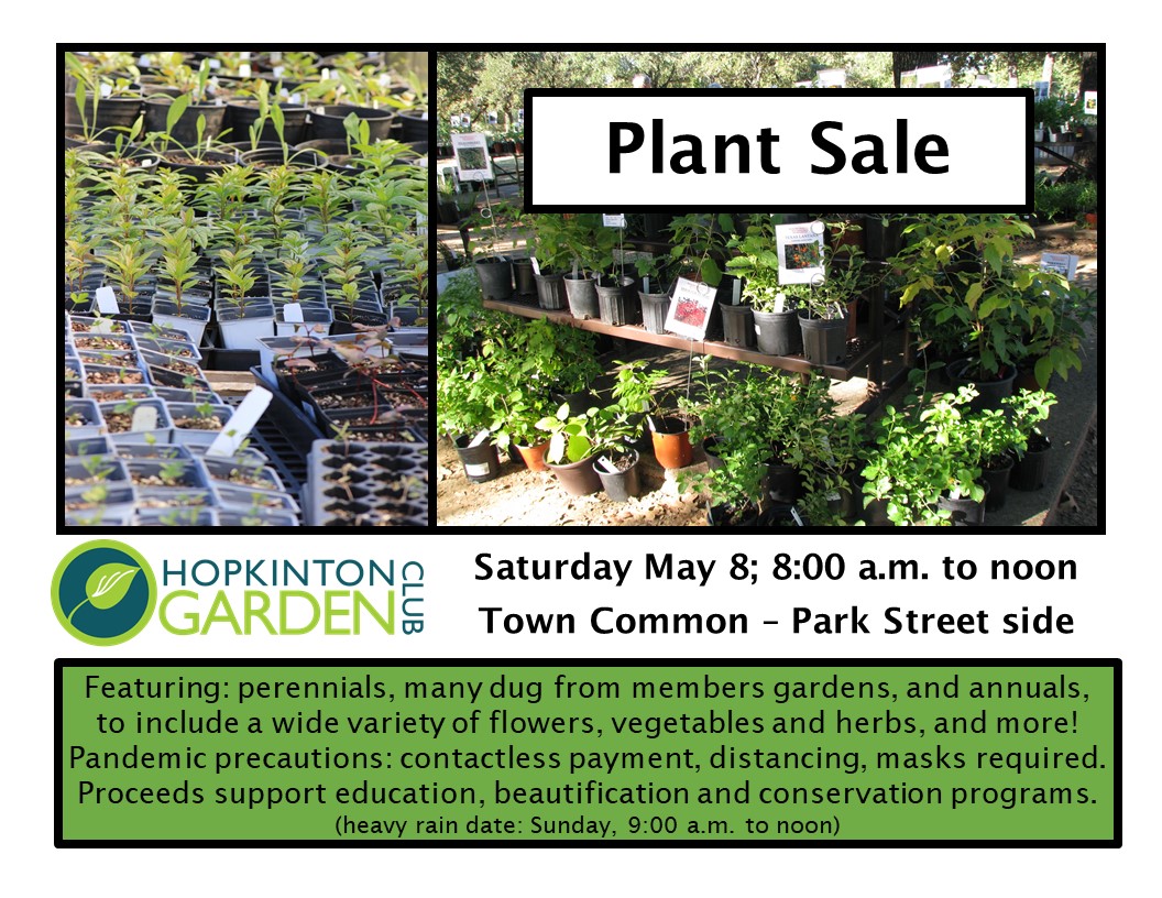 Hopkinton Garden Club Spring Plant Sale May 8