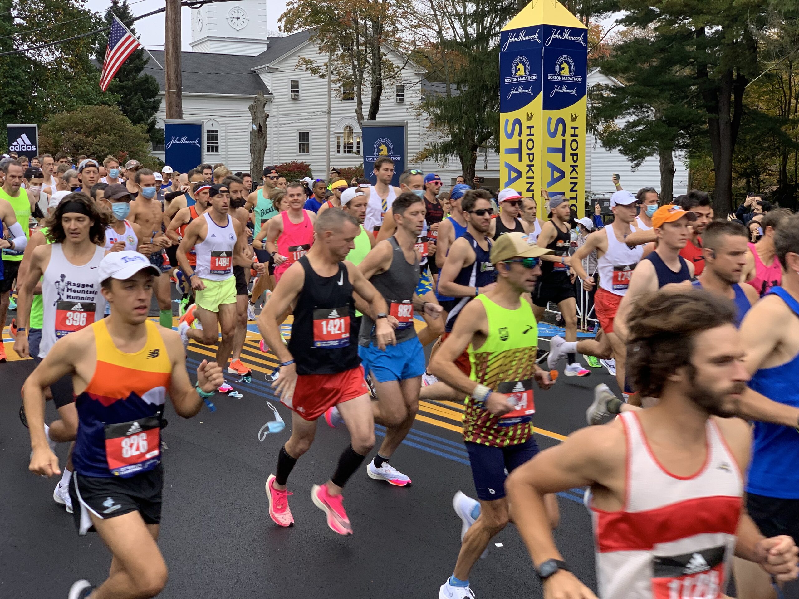 Photos: Boston Marathon start area