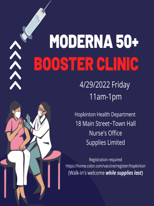Health Department hosts COVID booster clinic for ages 50-plus Friday