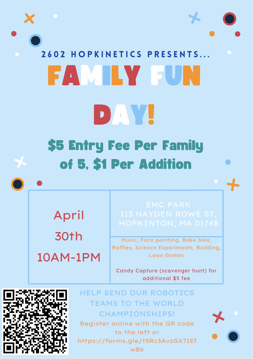 Hopkinetics hosts Family Fun Day April 30