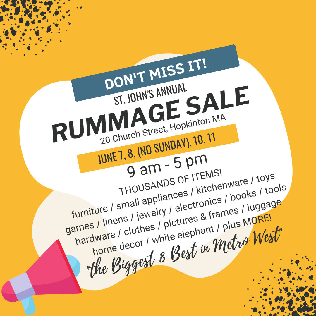 St. John’s Rummage Sale June 7-11