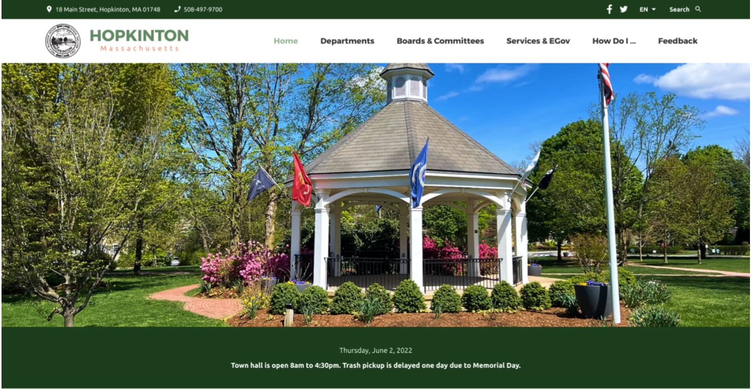 Town seeks input on design concept for new website