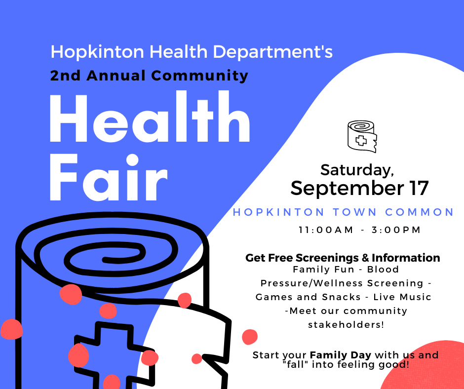 Hopkinton Community Health Fair Sept. 17