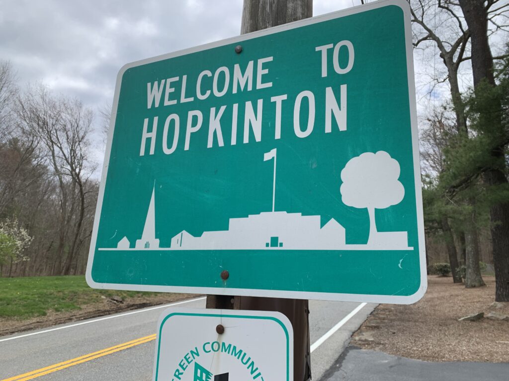 Welcome to Hopkinton sign