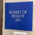 Board of Health sign