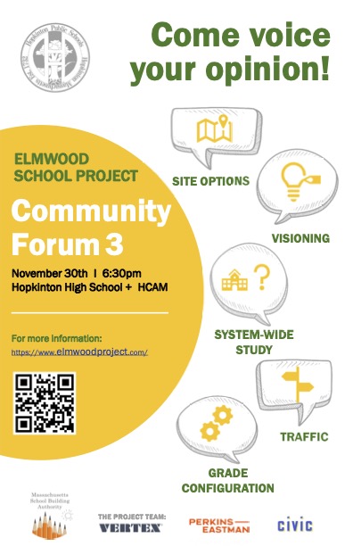 Next Elmwood School community forum Wednesday