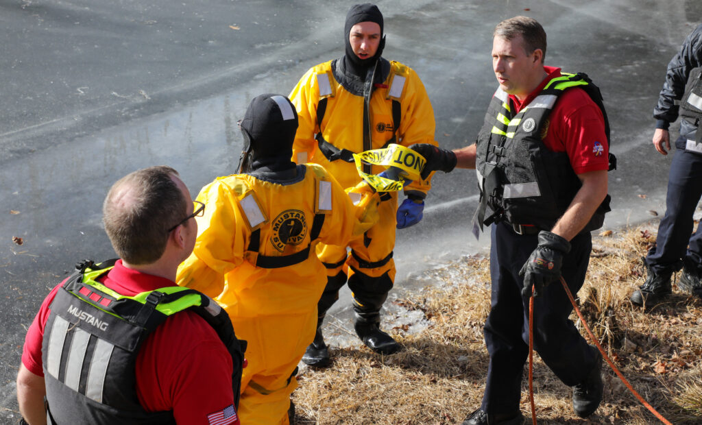 HFD ice rescue drill