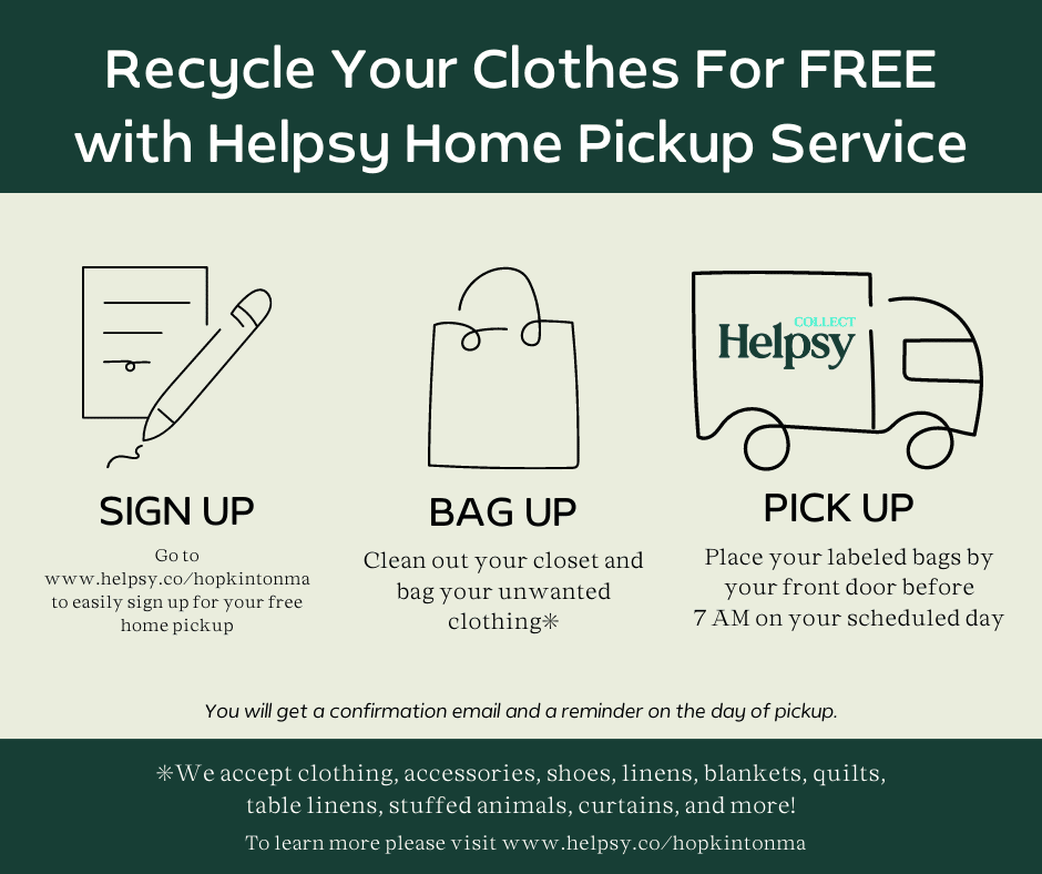 Hopkinton to offer free clothing recycling