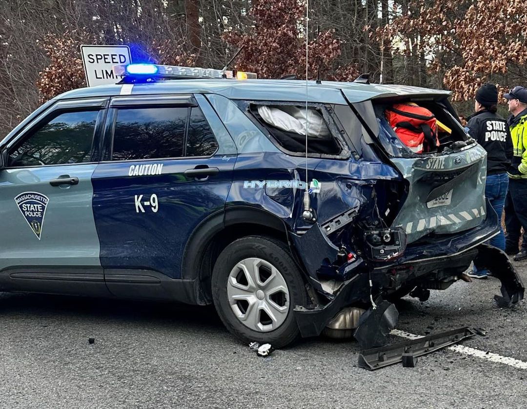 State trooper, police dog on mend after accident on I-495 in Hopkinton