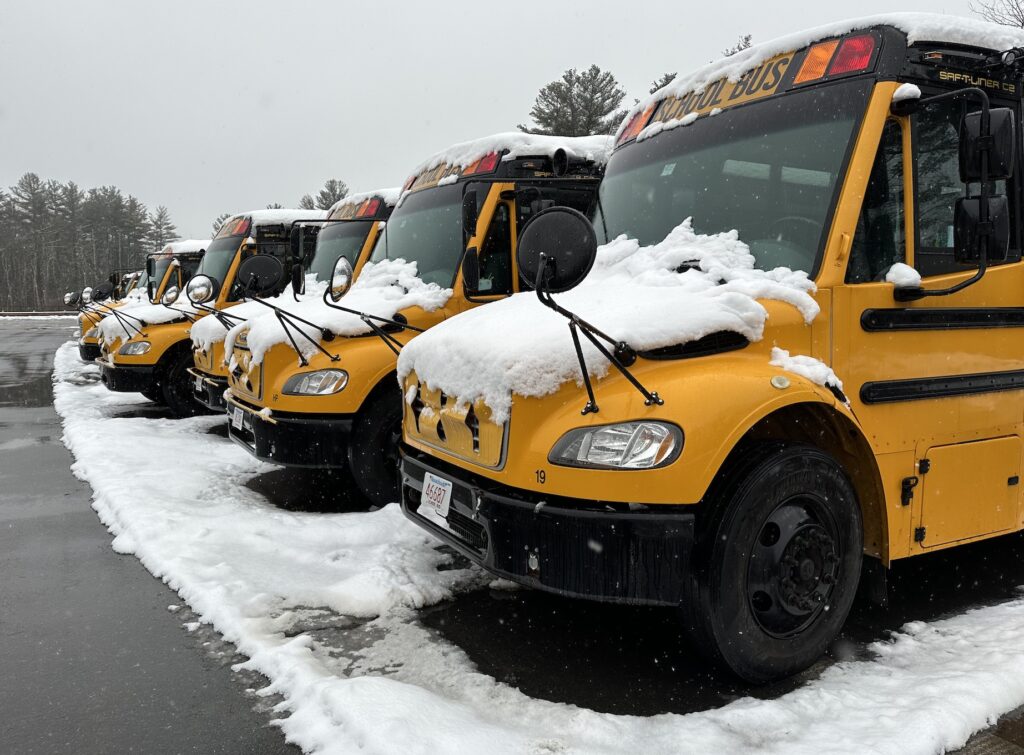 Snow on school buses