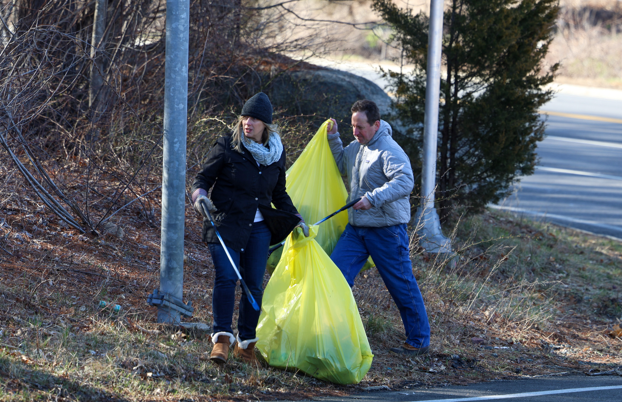 Photos: Hop Yellow Bag Day trash pickup