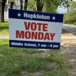 Vote Monday sign