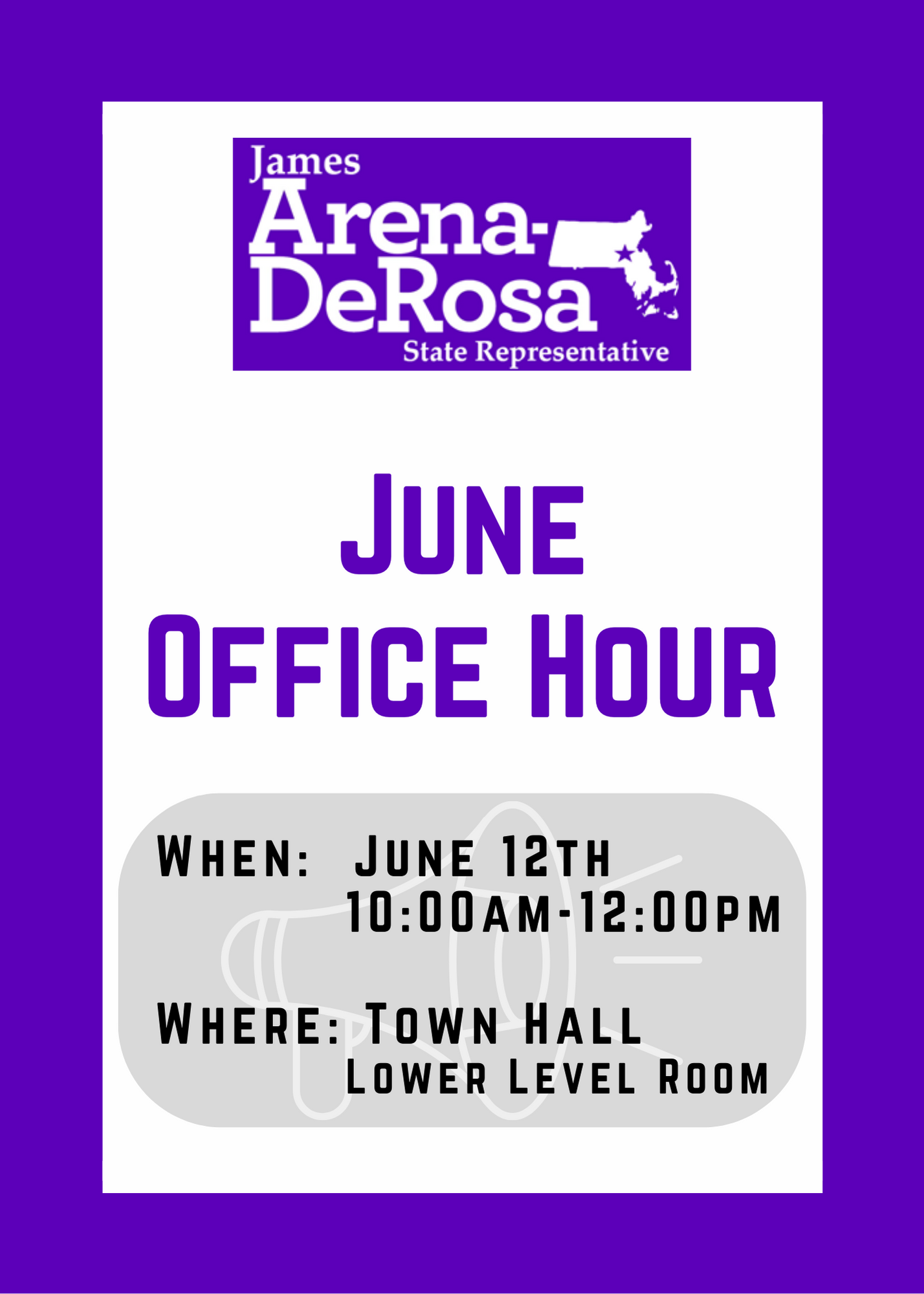 State Rep. Arena-DeRosa to host office hours at Town Hall June 12