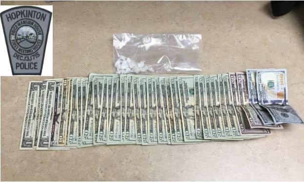 Man arrested in Hopkinton, suspected of dealing cocaine