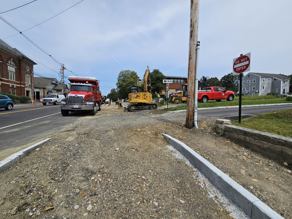Main Street sidewalk construction