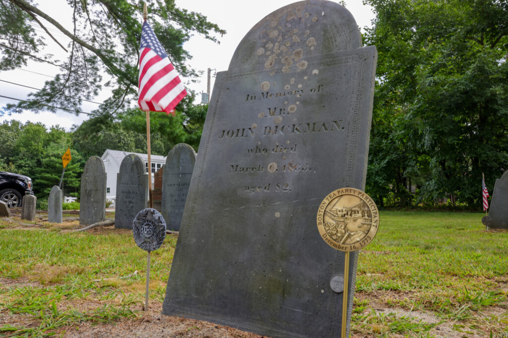 Boston Tea Party gravestone ceremony