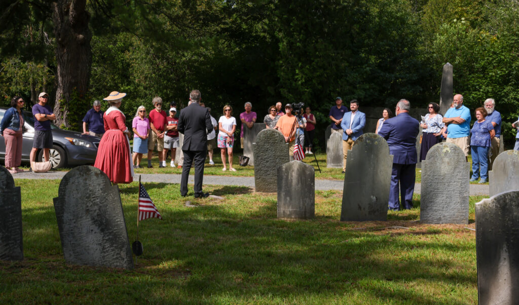 Boston Tea Party gravestone ceremony