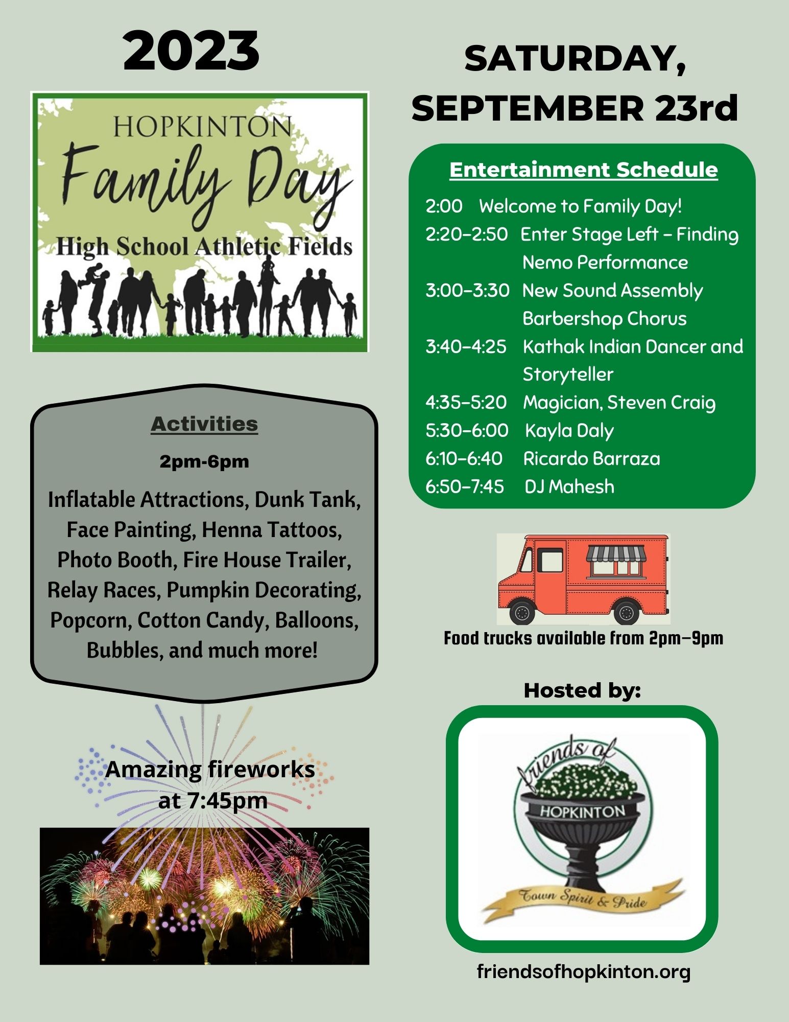 Family Day organizers announce entertainment schedule for Saturday’s event