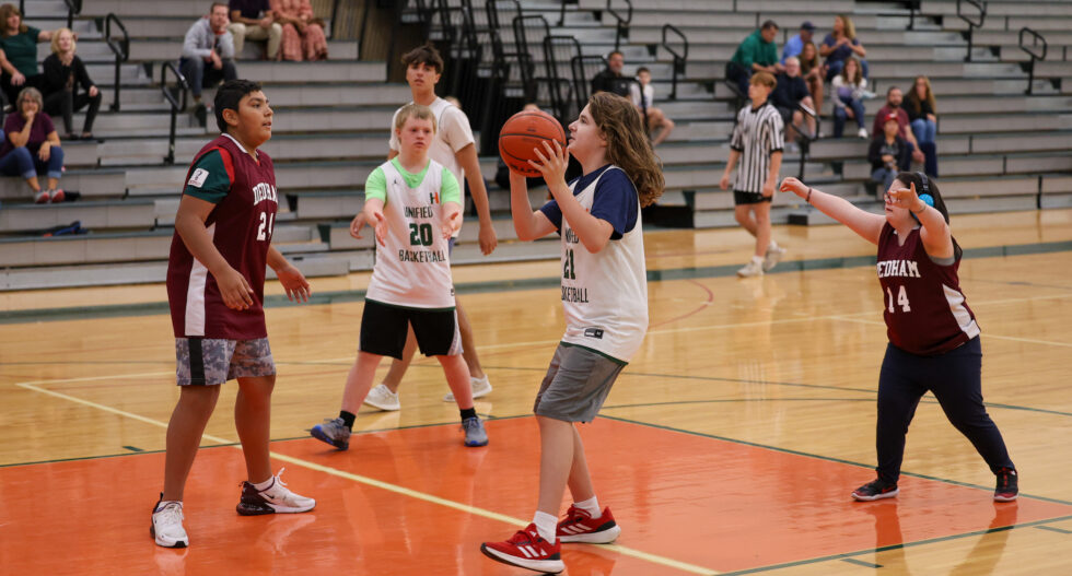 Photos HHS unified basketball wins opener Hopkinton Independent
