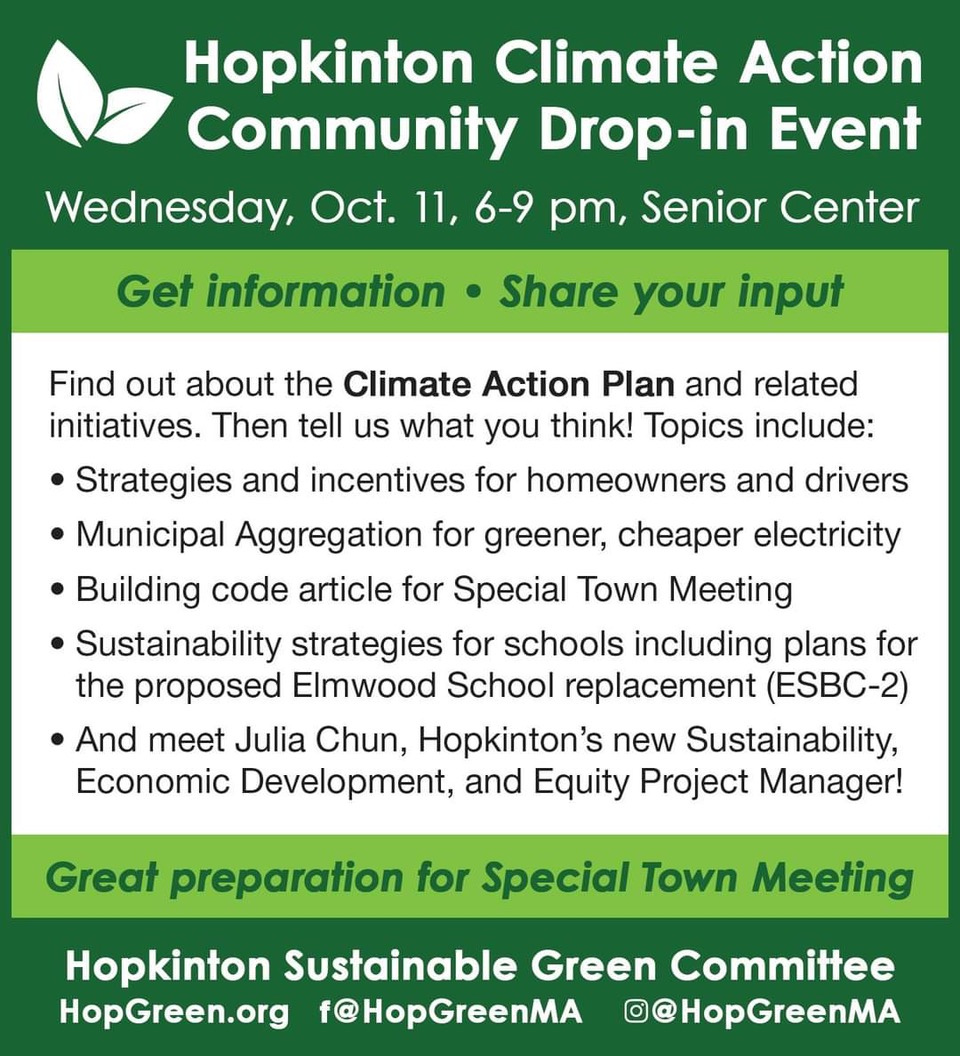 Climate Action Community Event Oct. 11