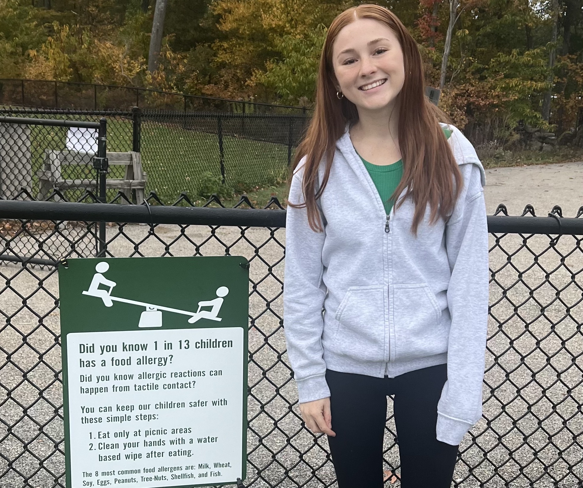Student initiative leads to food allergen awareness campaign at school playgrounds