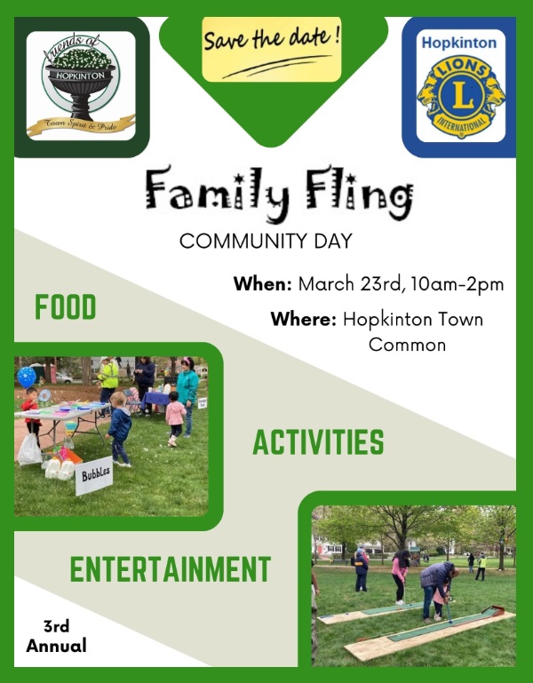 Family Fling at Town Common March 23