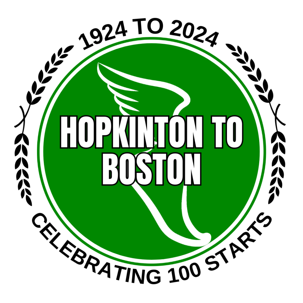 Hopkinton to Boston marathon logo