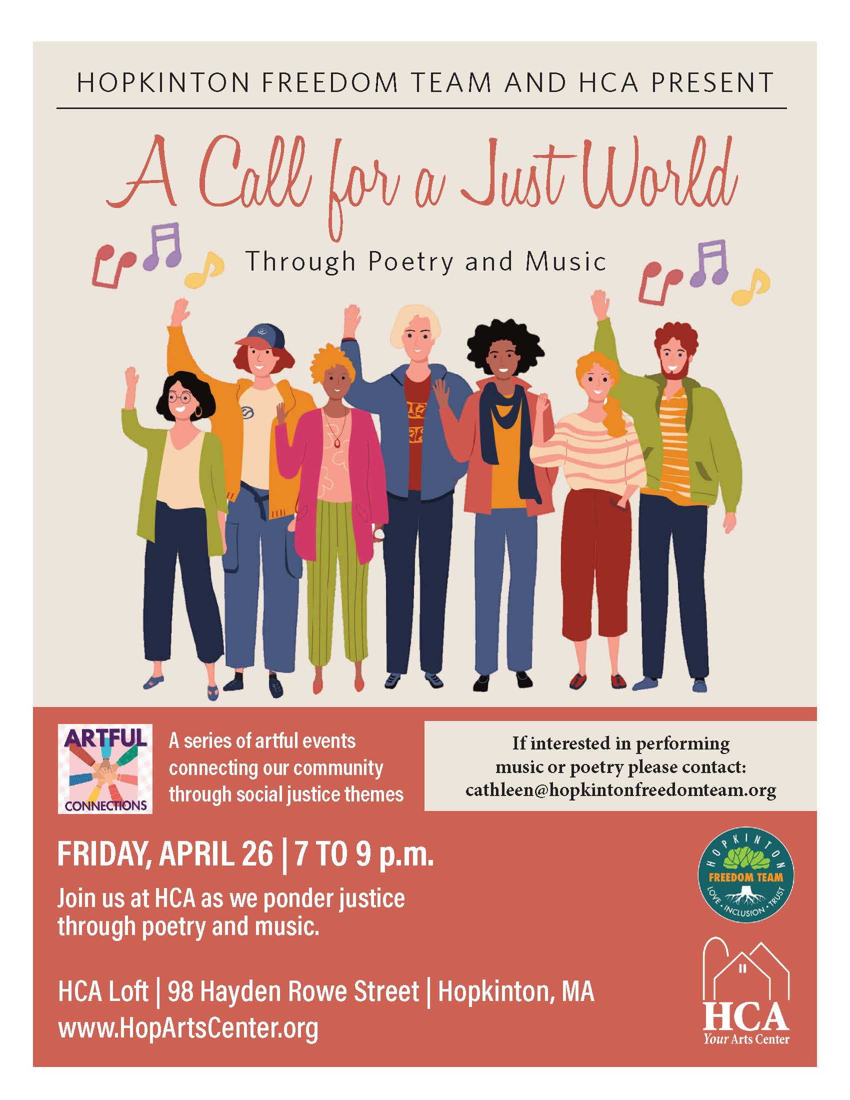 ‘Call for a Just World’ at HCA April 26