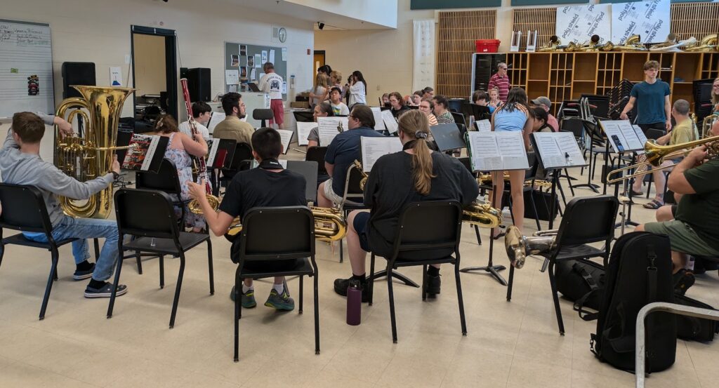 Summer Band rehearsal