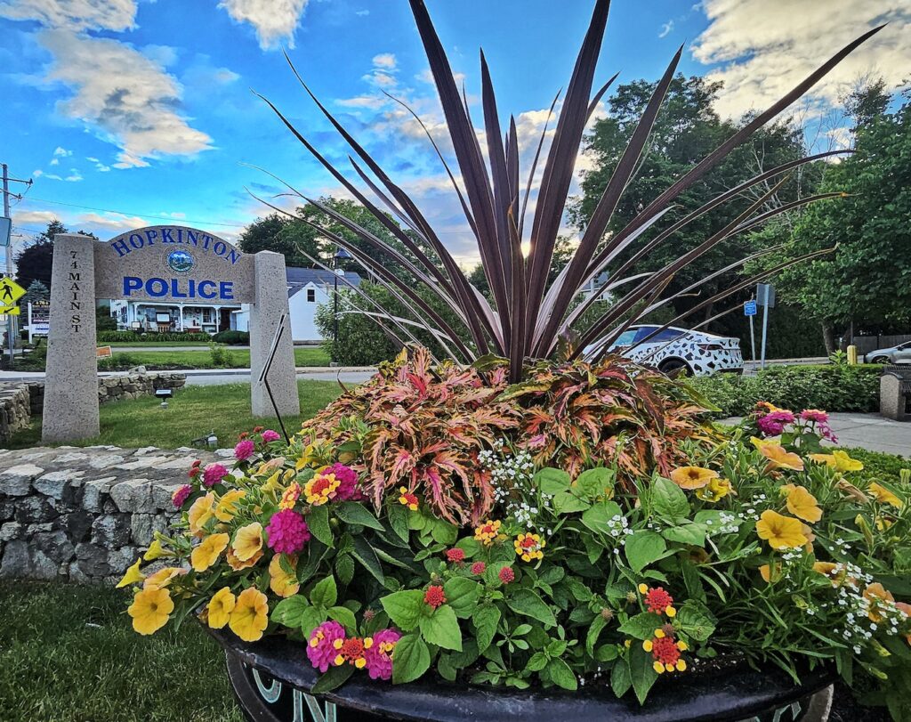 Flowers at Police Station