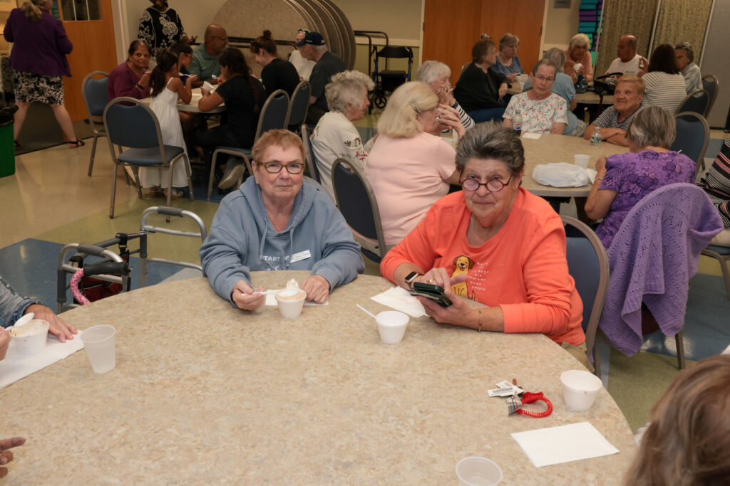 Seniors at ice cream social