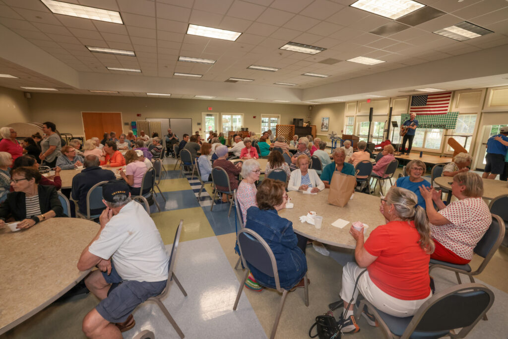 Ice cream social crowd 