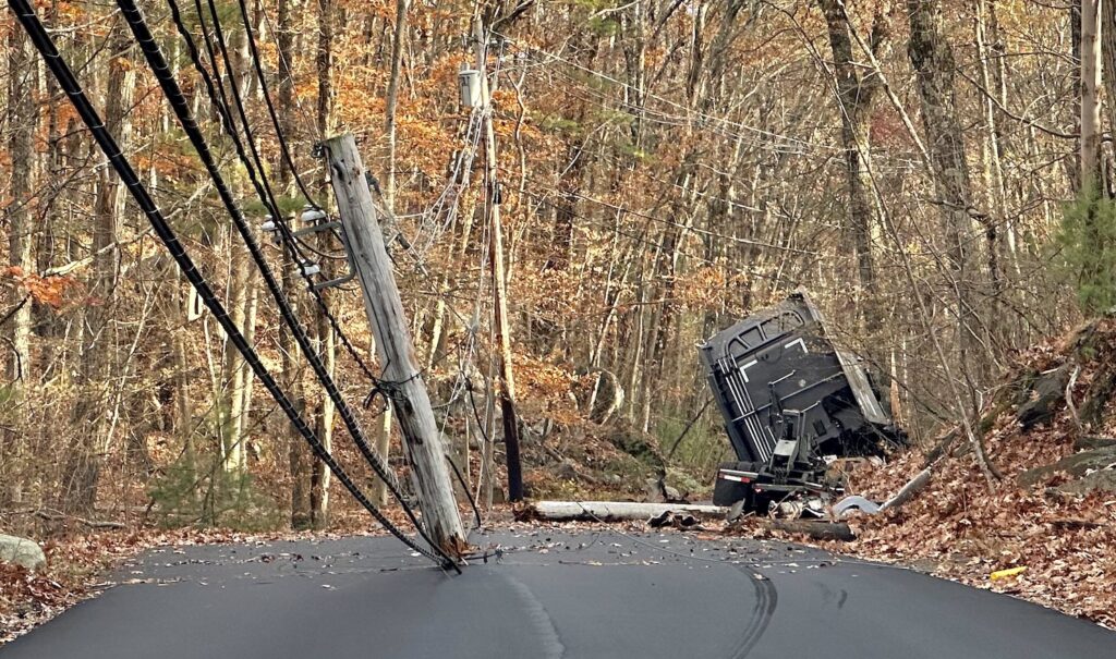 Tractor-trailer crash