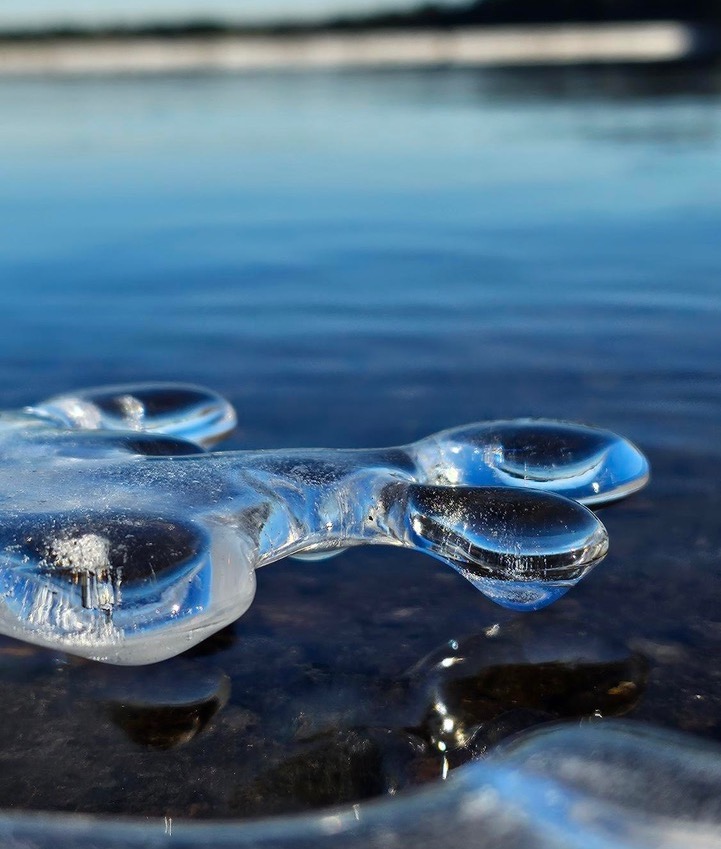 ice at Hopkinton reservoir